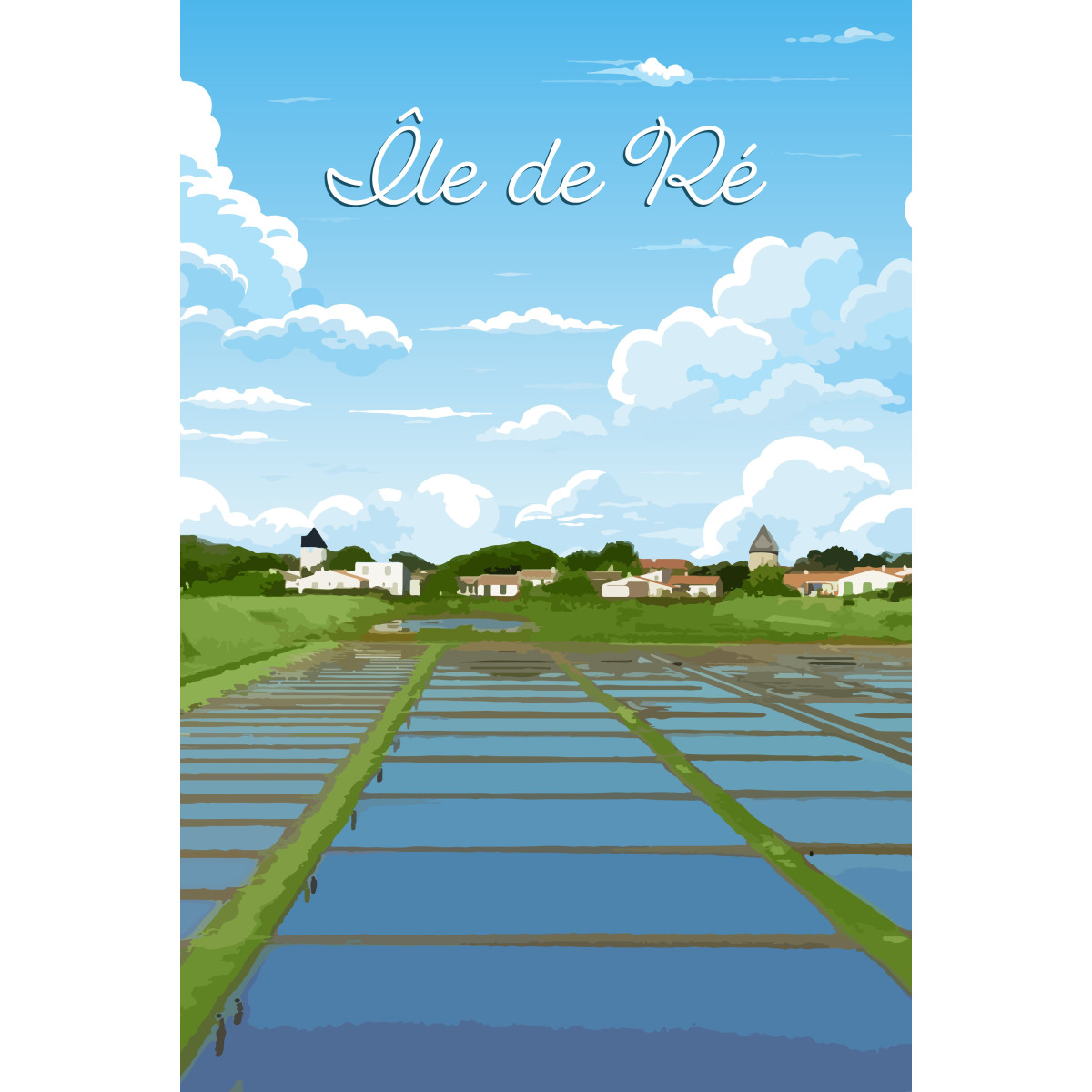 Tableau mural illustration Marais Tableau mural illustration Marais