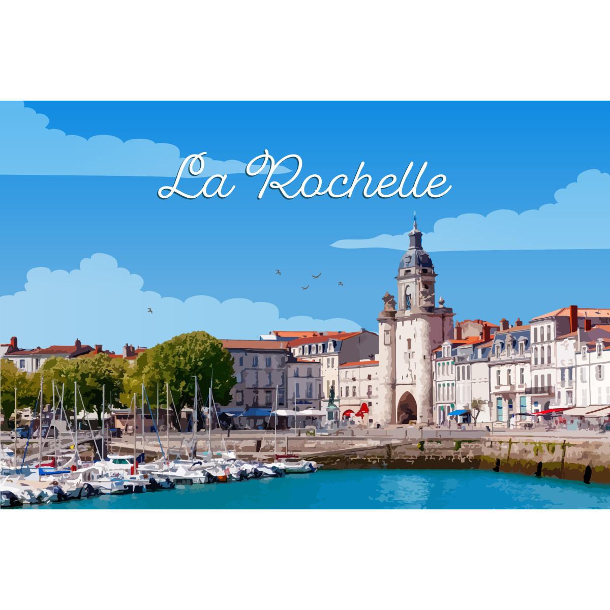 Tableau mural illustration La Rochelle Tableau mural illustration La Rochelle