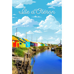 Tableau mural illustration Île d’Oléron