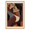 Tableau mural encadré couple 65x97 cm