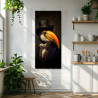 Ambiance tableau sur verre synthétique toucan humain 65x145 cm