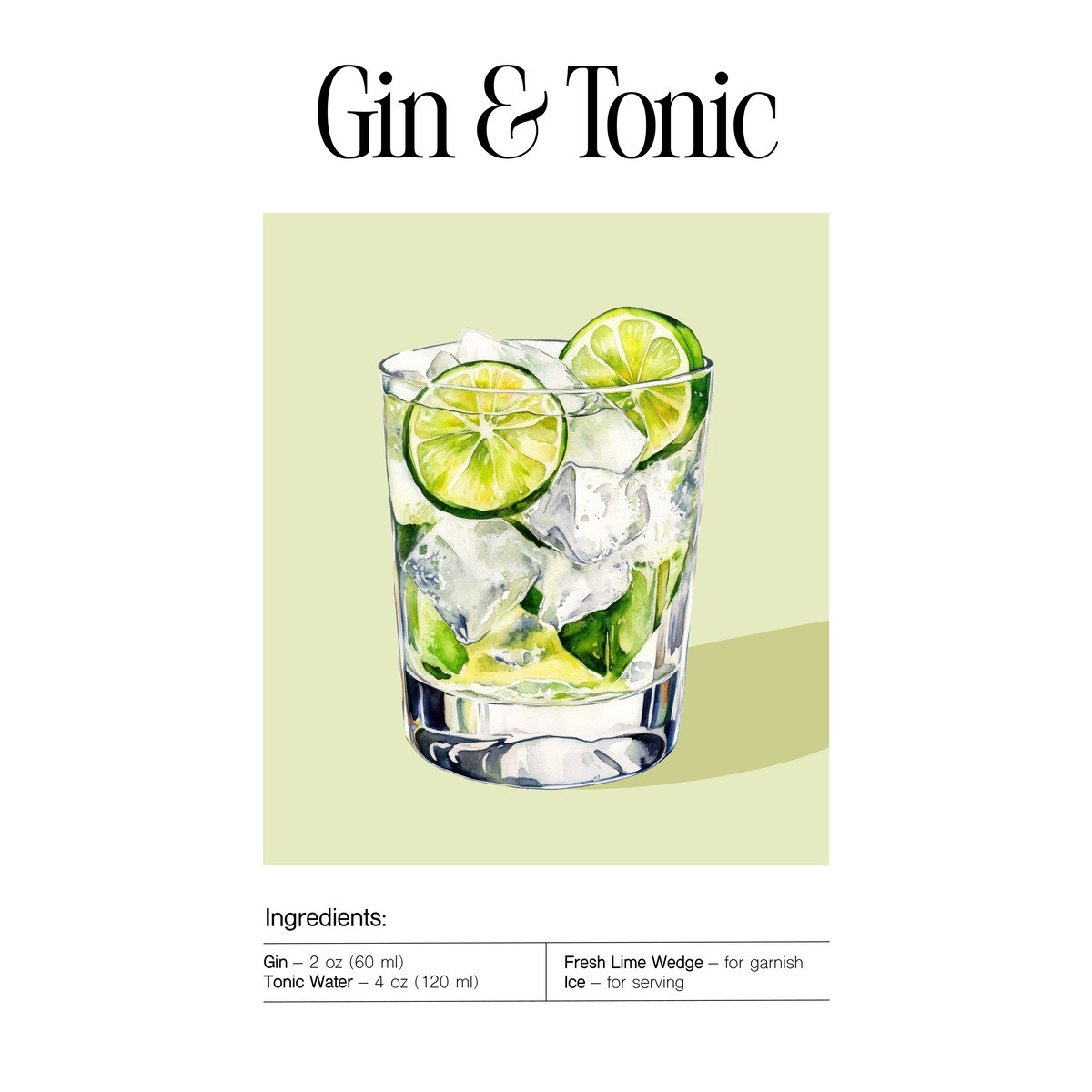 Tableau mural Gin & Tonic Tableau mural Gin & Tonic