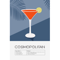 Tableau mural cocktail Cosmopolitan