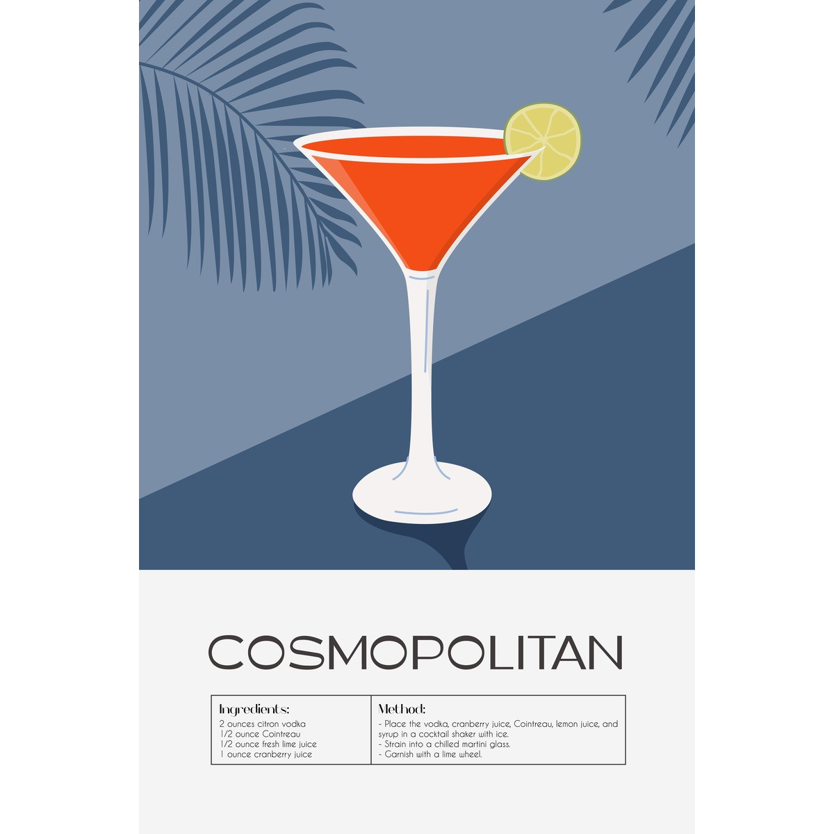 Tableau mural cocktail Cosmopolitan Tableau mural cocktail Cosmopolitan
