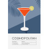 Tableau mural cocktail Cosmopolitan
