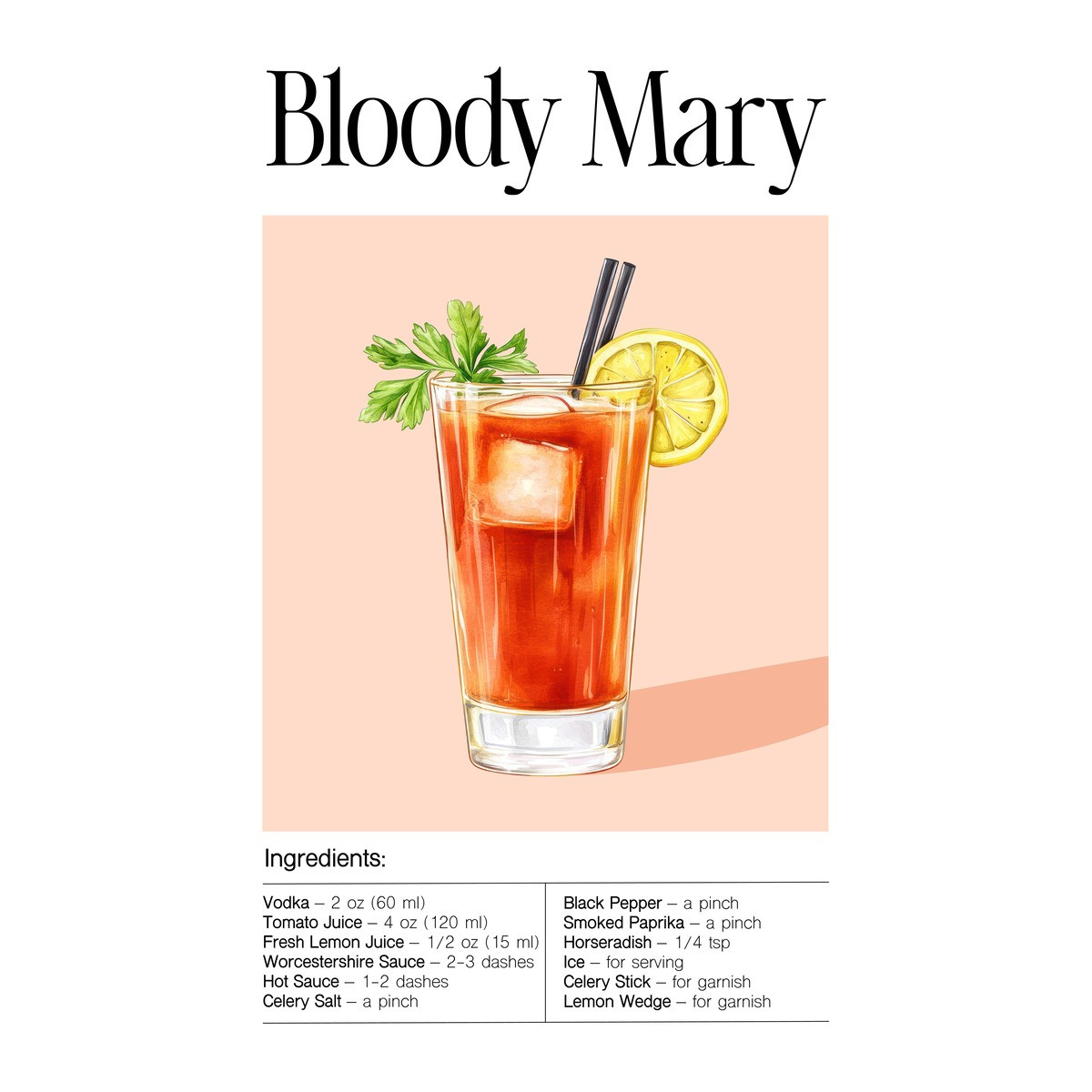 Tableau mural Bloody Mary Tableau mural Bloody Mary