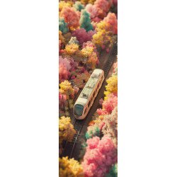 Tableau train automnal