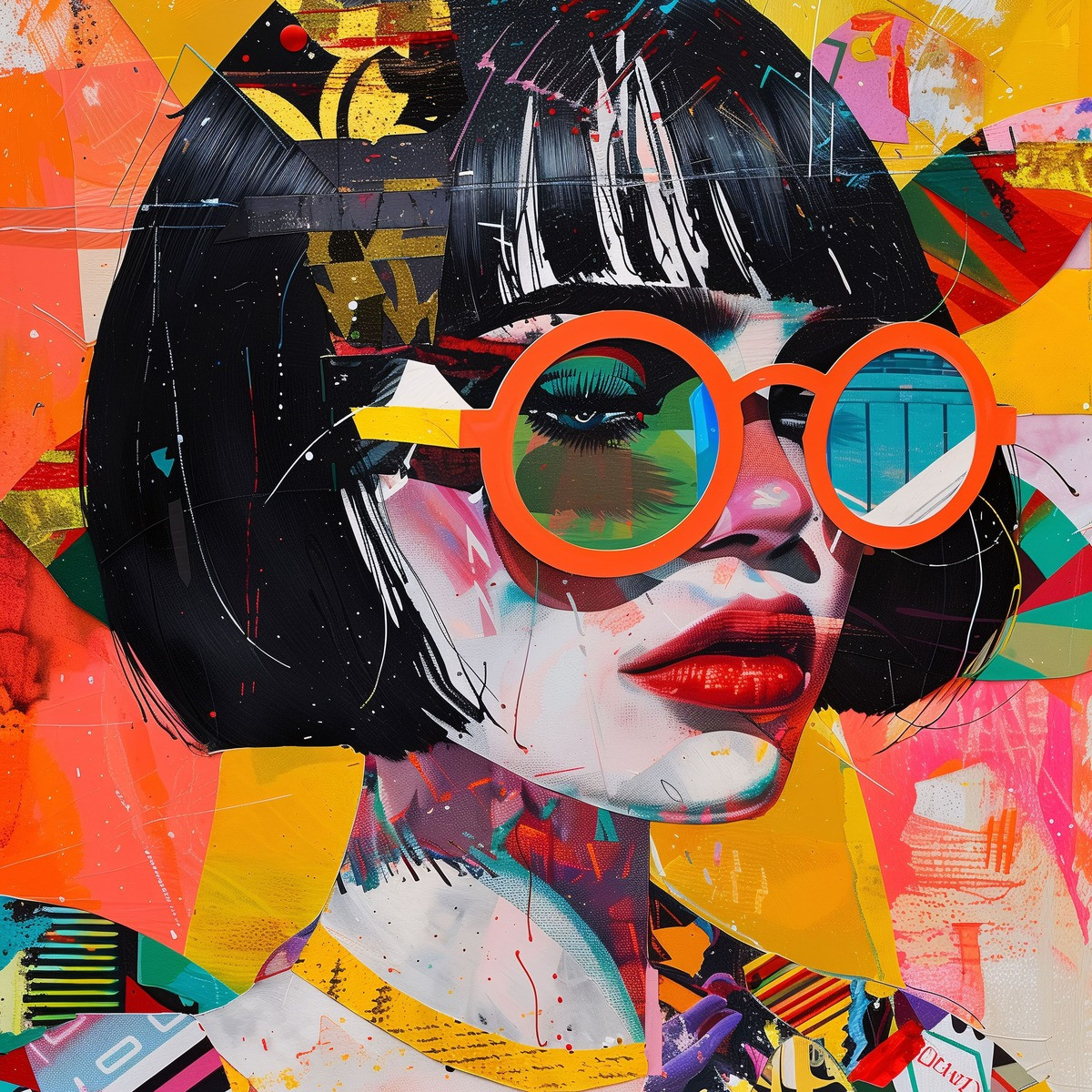 Tableau mural portrait pop art Tableau mural portrait pop art