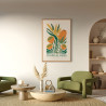 Tableau mural encadré Tropical Vibes 65x97 cm ambiance