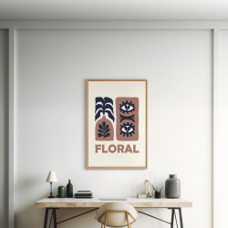 Tableau mural encadré floral 65x97 cm ambiance