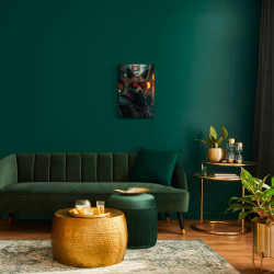 Tableau mural Renard futuriste avec lunettes ambiance