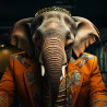 Tableau mural Éléphant chic en costume