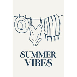 Tableau mural encadré summer vibes 65x97 cm