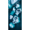 Tableau sur verre synthétique icebergs flottants 65x145 cm