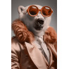 Tableau mural Ours polaire chic avec lunettes