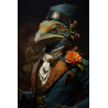 Tableau mural Lézard dandy en costume