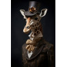 Tableau mural Girafe élégante avec chapeau haut-de-forme