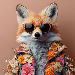 Tableau mural Renard chic