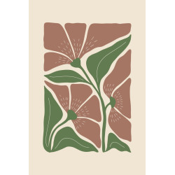 Tableau mural fleurs abstraites