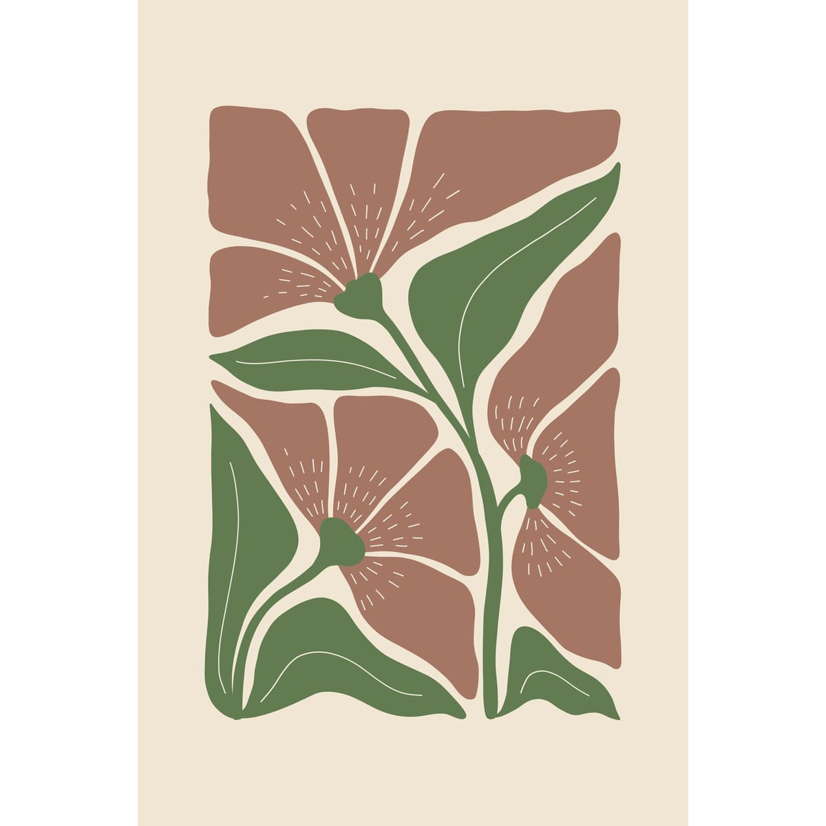 Tableau mural fleurs abstraites Tableau mural fleurs abstraites