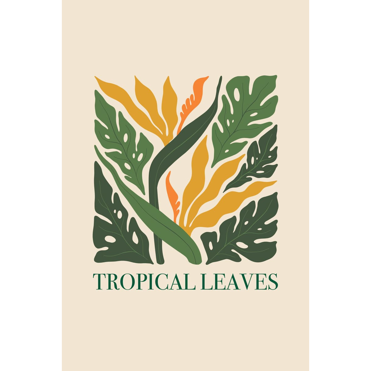 Tableau mural feuilles tropicales Tableau mural feuilles tropicales