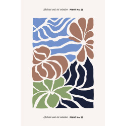 Tableau mural fleurs abstraites multicolores