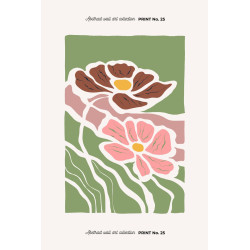 Tableau mural abstractions florales