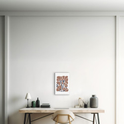 Tableau mural éclosion florale abstraite ambiance