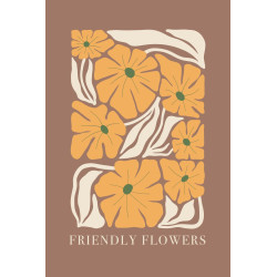 Tableau mural Friendly Flowers