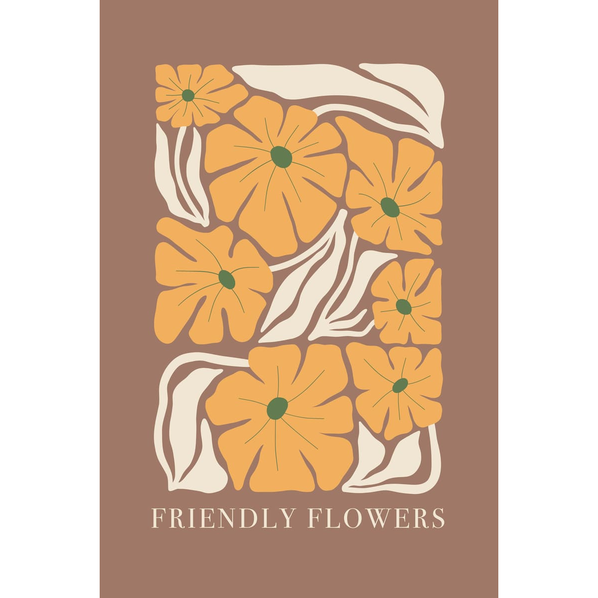 Tableau mural Friendly Flowers Tableau mural Friendly Flowers