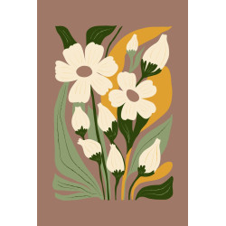 Tableau mural bouquet sauvage abstrait