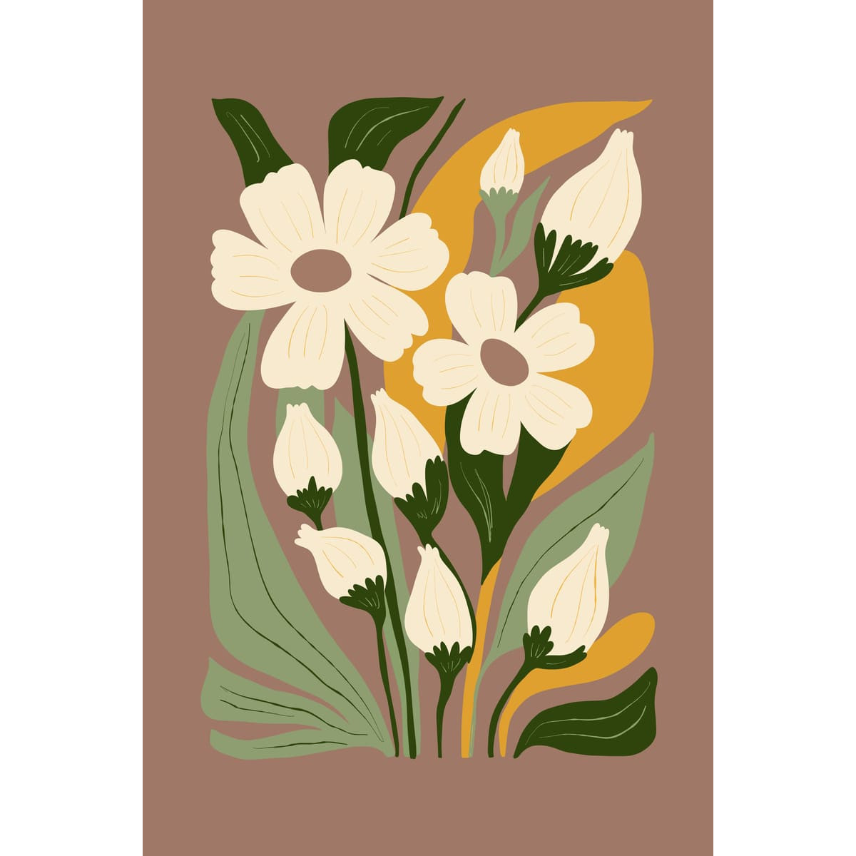 Tableau mural bouquet sauvage abstrait Tableau mural bouquet sauvage abstrait