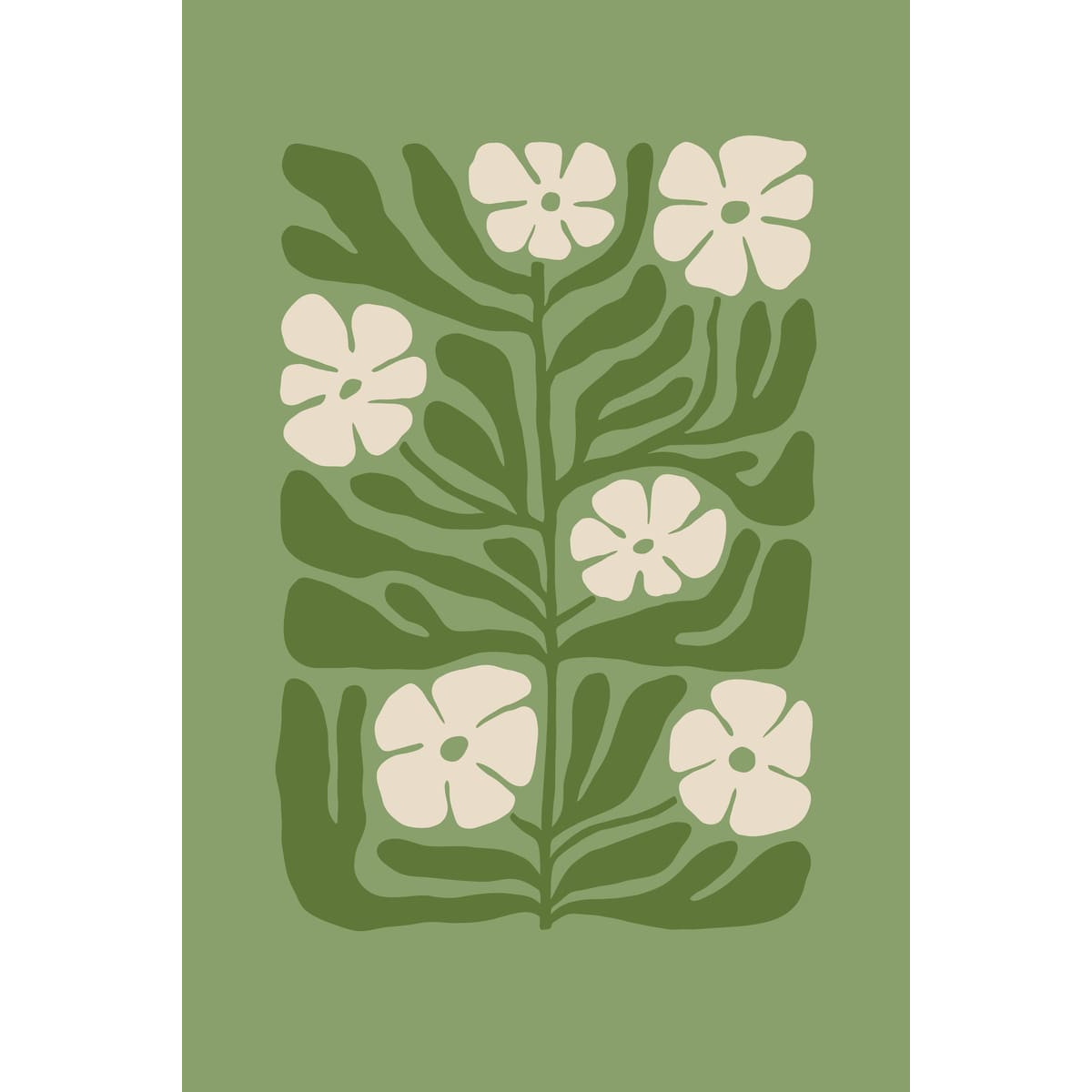 Tableau mural composition florale verte Tableau mural composition florale verte
