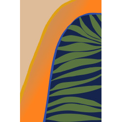 Tableau mural plante exotique abstraite