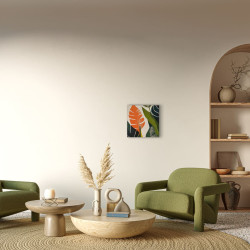 Tableau mural feuilles tropicales abstraites ambiance