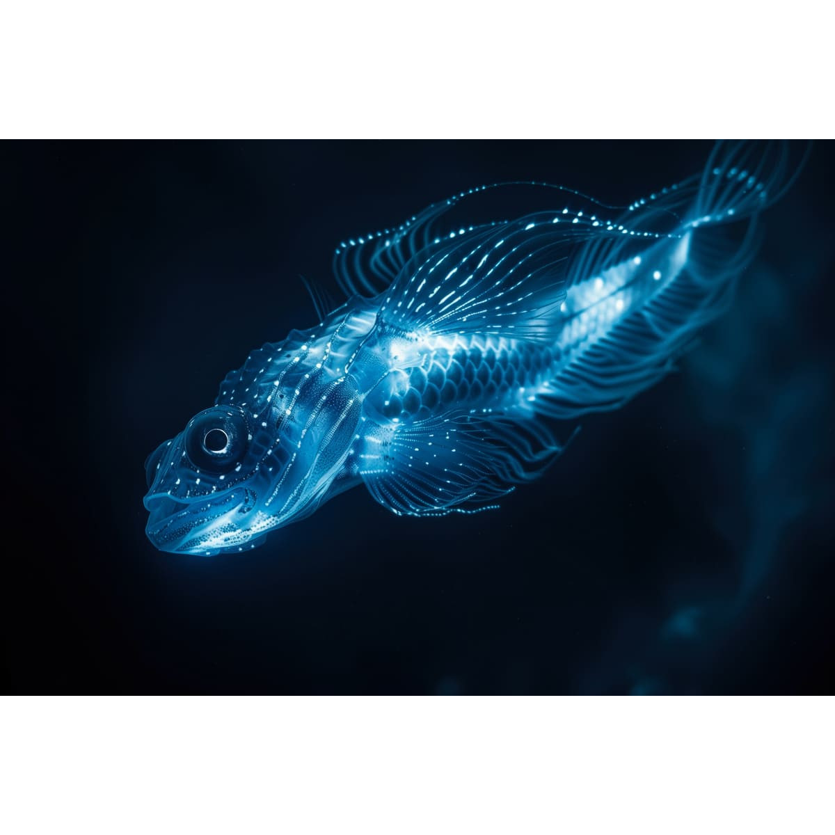 Tableau mural poisson abyssal luminescent Tableau mural poisson abyssal luminescent