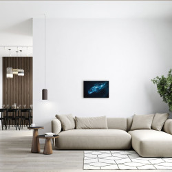Tableau mural poisson abyssal luminescent