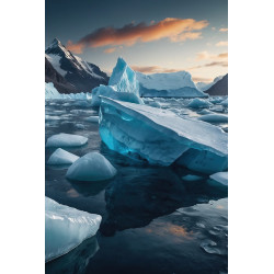 Tableau mural iceberg arctique