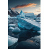 Tableau mural iceberg arctique
