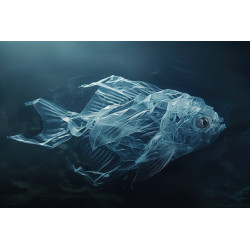 Tableau mural poisson cristal