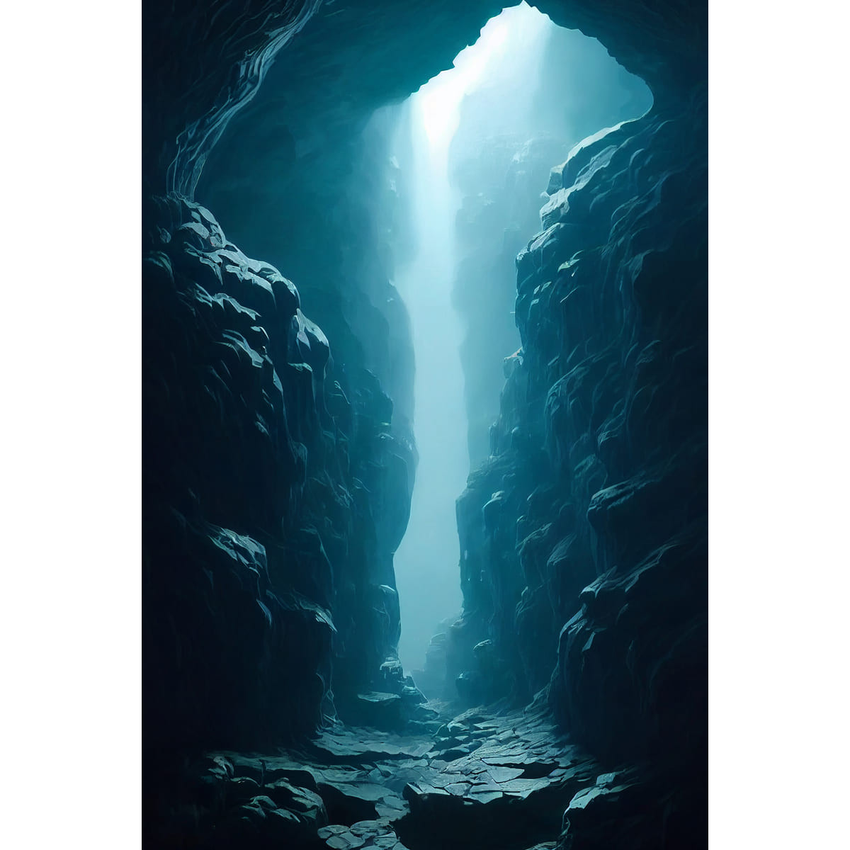 Tableau mural canyon subaquatique mystique Tableau mural canyon subaquatique mystique