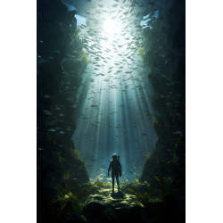 Tableau mural explorateur abyssal