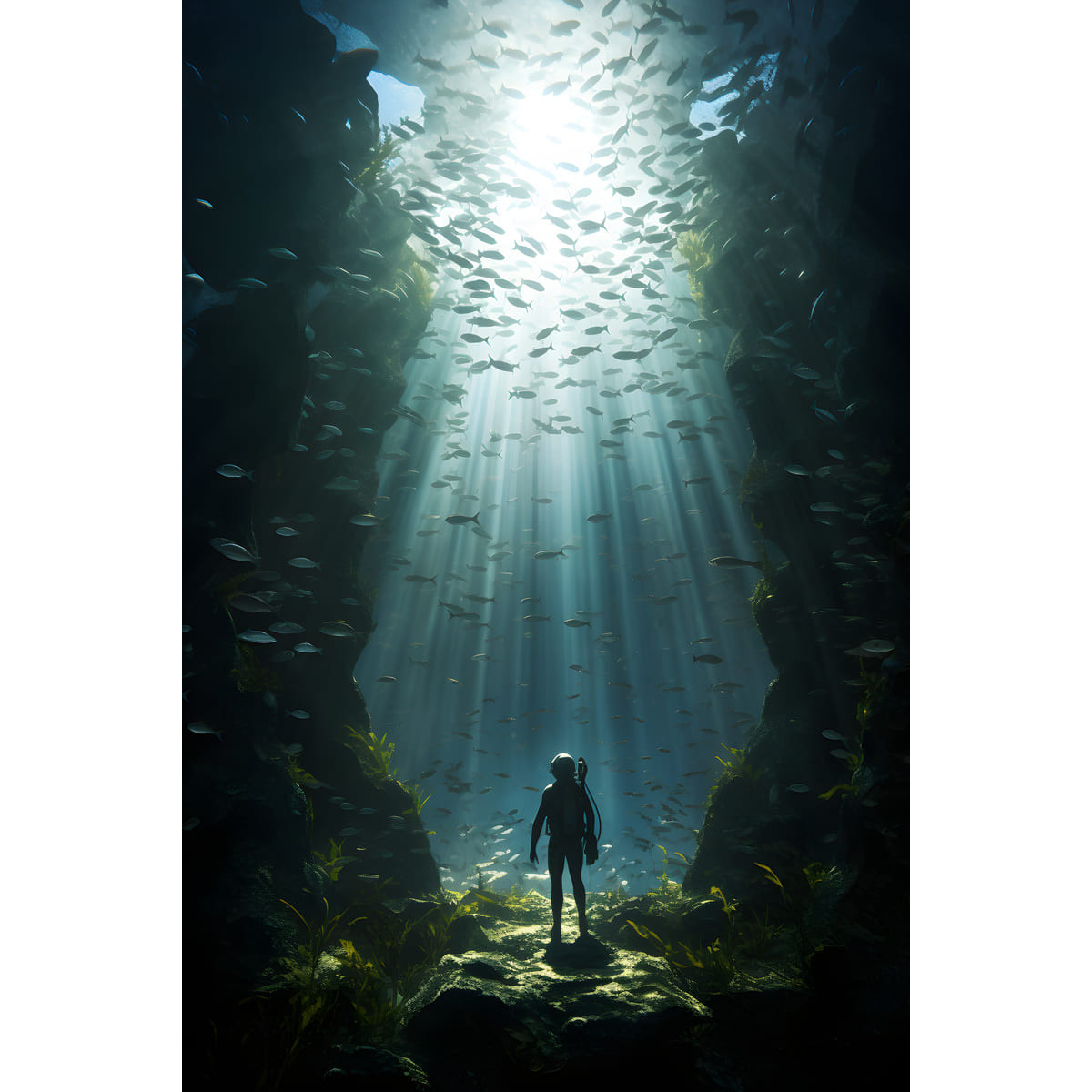 Tableau mural explorateur abyssal Tableau mural explorateur abyssal
