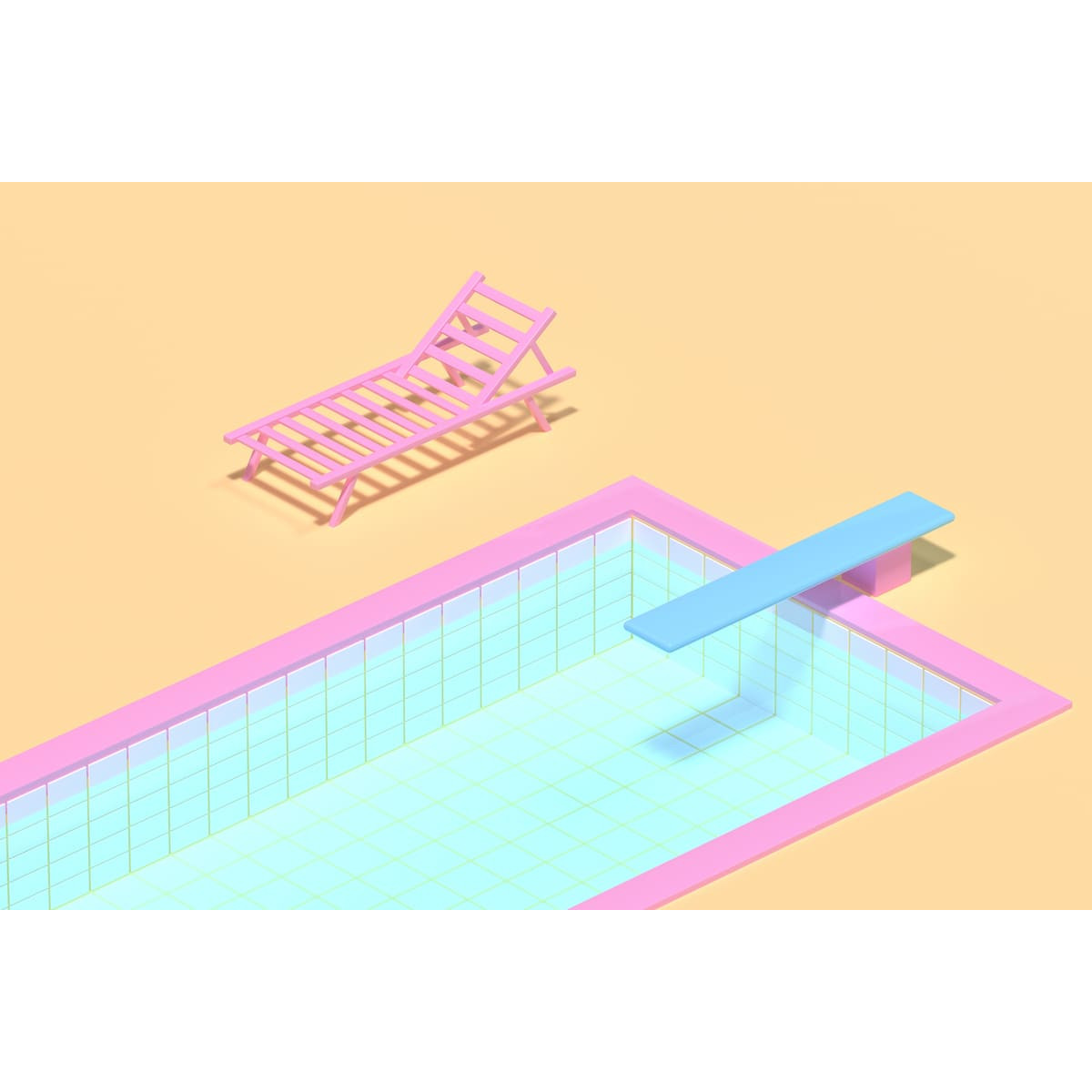 Tableau mural ambiance piscine minimaliste Tableau mural ambiance piscine minimaliste