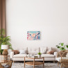 Tableau mural ville pastel ambiance