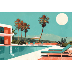 Tableau mural oasis moderne