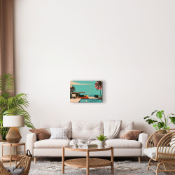 Tableau mural piscine architecturale ambiance