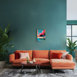 Tableau mural villa contemporaine ambiance