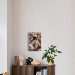 Tableau mural astronaute en fleurs ambiance