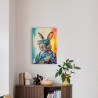 Tableau mural lapin stylé ambiance